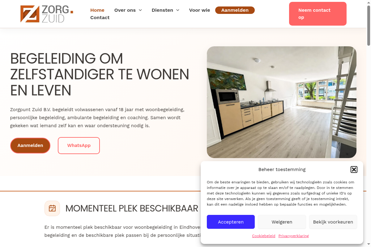 Zorgpunt Zuid website - zorgpunt-zuid.nl